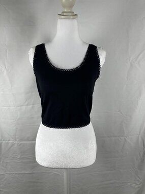 NLT Lace Trim Tank Top – Black Size Medium NWOT